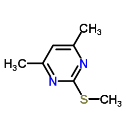 2-甲硫基-4,6-二甲基嘧啶 结构式