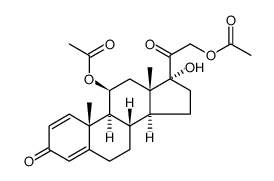 泼尼松龙11,21-二乙酸酯 结构式