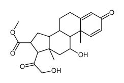 Pregna-1,4-diene-16-carboxylic acid, 11,21-dihydroxy-3,20-dioxo-, methyl ester, (11β,16α)- (9CI) 结构式
