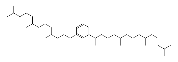 1-(6,10,14-三甲基十五烷-2-基)-3-(4,8,12-三甲基十三烷基)苯 结构式