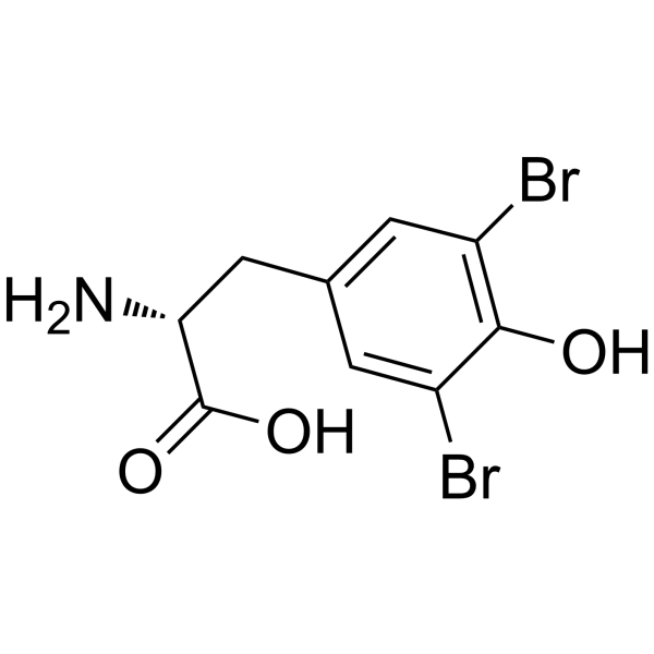 3,5-二溴-D-酪氨酸 结构式