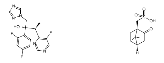 2-(2,4-difluorophenyl)-3-(5-fluoropyrimidin-4-yl)-1-(1H-1,2,4-triazol-1-yl)butan-2-yl [(1R)-7,7-dimethyl-2-oxobicyclo[2.2.1]heptan-1-yl]methanesulfonate 结构式