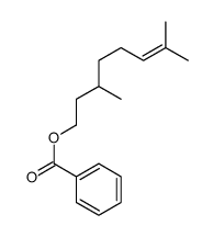 3,7-二甲基-6-辛烯-1-醇苯甲酸酯 结构式