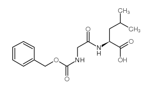 N-[(苯基甲氧基)羰基]甘氨酰-L-亮氨酸 结构式