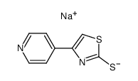 4-(4-吡啶基)-1,3-噻唑-2-硫醇钠盐 结构式