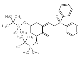 [3S-(1Z,3a,5b)]-[2-[3,5-二[(叔丁基)二甲基硅氧基]-2-亚甲基环己亚基]乙基]二苯基氧化膦 结构式