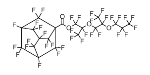 十五氟代金刚烷-1-羧酸 1,1,2,3,3,3-六氟-2-[1,1,2,3,3,3-六氟-2-(全氟丙氧基)丙氧基]丙酯 结构式