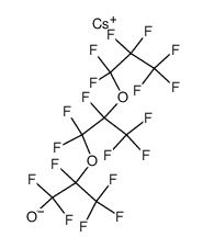 1,1,2,3,3,3-六氟-2-[1,1,2,3,3,3-六氟-2-(全氟丙氧基)丙氧基]丙-1-醇铯盐 结构式