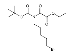 Acetic acid, 2-[(5-bromopentyl)[(1,1-dimethylethoxy)carbonyl]amino]-2-oxo-, ethyl ester 结构式