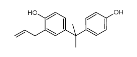 2-烯丙基-4-(2-(4-羟基苯基)丙烷-2-基)苯酚 结构式