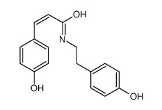 N-(4-羟基苯乙基)-4-羟基苯丙烯酰胺 结构式