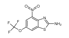 2-氨基-4-硝基-6-三氟甲氧基苯并噻唑 结构式