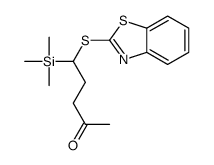5-(苯并噻唑-2-硫基)-5-三甲基硅基-2-戊酮 结构式