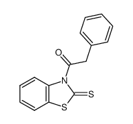 N-苯乙酰基苯并噻唑啉-2-硫酮 结构式
