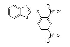 2-(2,4-二硝基苯基硫代)苯并噻唑 结构式