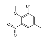 1-溴-2-甲氧基-5-甲基-3-硝基苯 结构式
