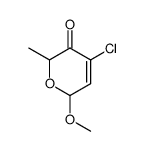 4-氯-6-甲氧基-2-甲基-2H-吡喃-3(6H)-酮 结构式
