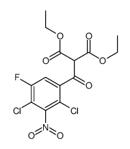 2-(2,4-二氯-5-氟-3-硝基苯甲酰基)丙二酸二乙酯 结构式