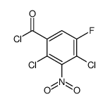 2,4-二氯-5-氟-3-硝基苯甲酰氯 结构式