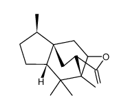 十氢-3a,4,4,7-四甲基-2-亚甲基-(3S,3aS,4aR,7R,7aS,8aR)-3,7a-亚甲基-7aH-茚并[5,6-b]呋喃 结构式