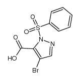 4-溴-1-(苯磺酰基)-1H-吡唑-5-羧酸 结构式