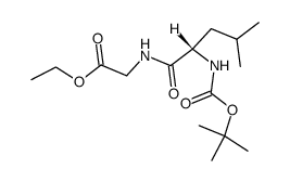 Glycine, N-[(1,1-dimethylethoxy)carbonyl]-L-leucyl-, ethyl ester 结构式
