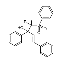 Benzenemethanol, α-[difluoro(phenylsulfonyl)methyl]-α-[(1E)-2-phenylethenyl]- 结构式