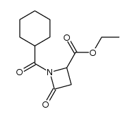 1-(环己基羰基)-4-氧代-2-吖丁啶羧酸乙酯 结构式