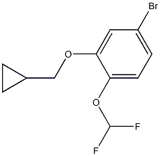 4-溴-2-(环丙基甲氧基)-1-(二氟甲氧基)苯 结构式