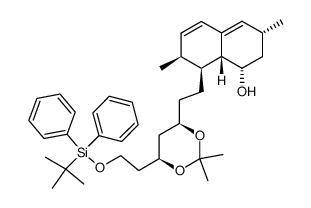 (1S-(1α,3α,7β,8β(4S*,6R*),8aβ))-8-(2-(6-(2-(((1,1-二甲基乙基)二苯基硅基)氧基)乙基)-2,2-二甲基-1,3-二氧六环-4-基)乙基)-1,2,3,7,8,8a-六氢-3,7-二甲基-1-萘酚 结构式