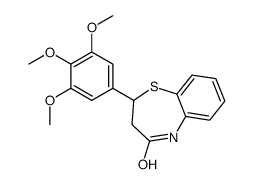 2-(3,4,5-三甲氧基苯基)-2,3-二氢-1,5-苯并硫氮杂䓬-4(5H)-酮 结构式