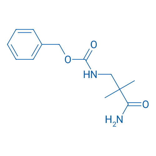3N-苄氧羰基3-氨基-2,2-二甲基丙酰胺 结构式