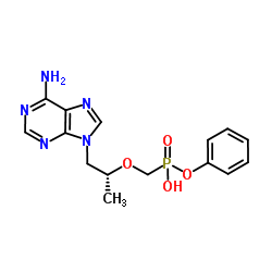 [[(1R)-2-(6-氨基-9H-嘌呤-9-基)-1-甲基乙氧基]甲基]磷酸单苯酯 结构式