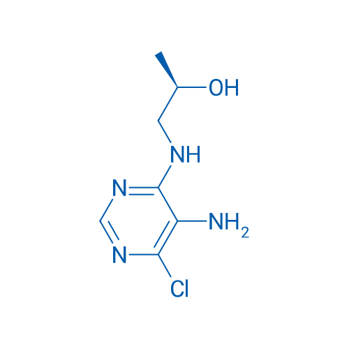 (R)-1-((5-氨基-6-氯嘧啶-4-基)氨基)-2-丙醇 结构式