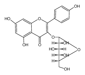 Kaempferol 3-O-D-galactoside 结构式