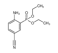 二乙基(2-氨基-5-氰基苯基)膦酸酯 结构式