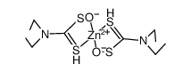 双(N,N-过氧化二乙基二硫代氨基甲酸根)合锌(II) 结构式