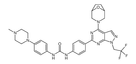 Urea, N-[4-(4-Methyl-1-piperazinyl)phenyl]-N'-[4-[4-(8-oxa-3-azabicyclo[3.2.1]oct-3-yl)-1-(2,2,2-trifluoroethyl)-1H-pyrazolo[3,4-d]pyriMidin-6-yl]phenyl]- 结构式