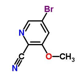 5-溴-3-甲氧基吡啶-2-甲腈 结构式