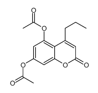 乙酸(5-乙酰氧基-2-氧代-4-丙基色烯-7-基)酯 结构式