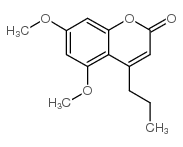 5,7-二甲氧基-4-丙基-2H-苯并吡喃-2-酮 结构式