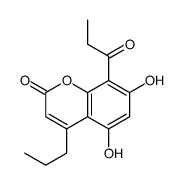 5,7-二羟基-8-丙酰基-4-丙基-2H-色烯-2-酮 结构式