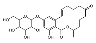玉米烯酮-4-O-β-D-吡喃葡萄糖苷 结构式