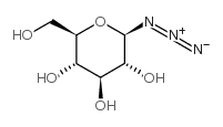 1-叠氮-1-脱氧-β-D-吡喃葡萄糖苷 结构式