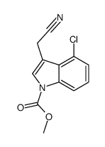 1H-Indole-1-carboxylic acid, 4-chloro-3-(cyanomethyl)-, methyl ester 结构式