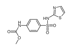 甲基 N-[4-(1,3-噻唑-2-基磺酰氨基)苯基]氨基甲酸酯 结构式