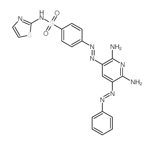 4-[(2,6-二氨基-5-苯基偶氮吡啶-3-基)偶氮基]-N-(1,3-噻唑-2-基)苯磺酰胺 结构式