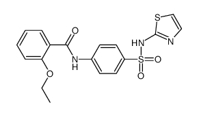 2-乙氧基-N-{4-[(1,3-噻唑-2-基氨基)磺酰基]苯基}苯甲酰胺 结构式