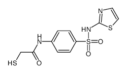 2-巯基-N-[4-(噻唑-2-基磺酰氨基)苯基]乙酰胺 结构式
