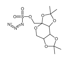 2,3:4,5-二-O-(1-甲基亚乙基)-BETA-D-吡喃果糖 1-叠氮基硫酸酯 结构式